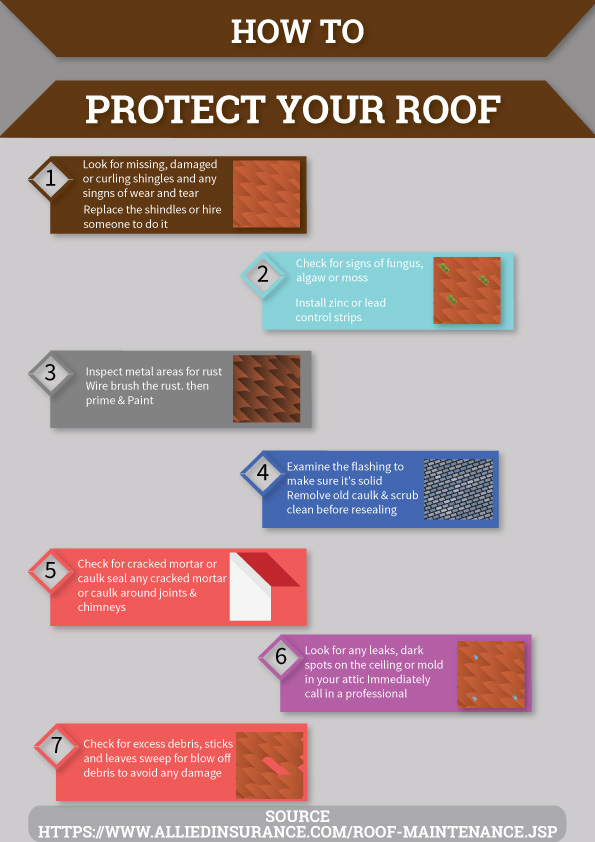 How to protect your roof infographics
